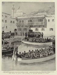 The Crisis in Crete, the landing of British Marines at Canea